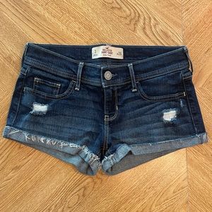 Hollister short-short low-rise jean shorts